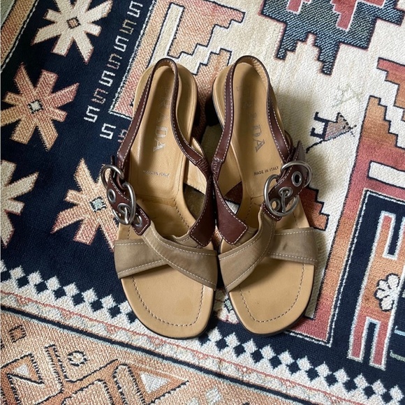 Prada Shoes - Brown Leather Sandals